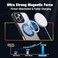 Bonkier for iPhone 16 Pro Case with Screen Protector Lens Protector 15 FT Military Drop Protection Magnetic Kickstand Compatible with MagSafe Slim Translucent Case Black