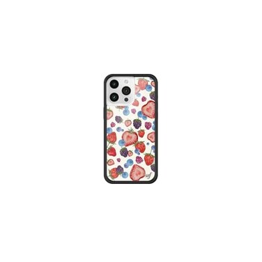 Wildflower Cases Compatible with iPhone 16 Pro Max Protective Black Bumper 65ft Drop Test Women Owned Small Business Berries Aesthetic Classic Popular Trendy Fruit Tart