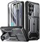 Poetic Spartan Case for Galaxy S25 Ultra 69 Slide Camera Cover Screen Protector Works with Fingerprint IDMilitary Grade Rugged Shockproof S25 Ultra Phone Case with Kickstand Metallic Gun Metal