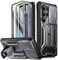 Poetic Spartan Case for Galaxy S25 Ultra 69 Slide Camera Cover Screen Protector Works with Fingerprint IDMilitary Grade Rugged Shockproof S25 Ultra Phone Case with Kickstand Metallic Gun Metal