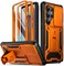 Poetic Spartan Case for Galaxy S25 Ultra 69 Slide Camera Cover Screen Protector Works with Fingerprint ID Military Grade Rugged Shockproof S25 Ultra Phone Case with Kickstand Metallic Orange