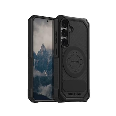 Rokform Rugged Case Compatible with Galaxy S25 Magnetic Cover with Twist Lock Drop Tested Armor Black