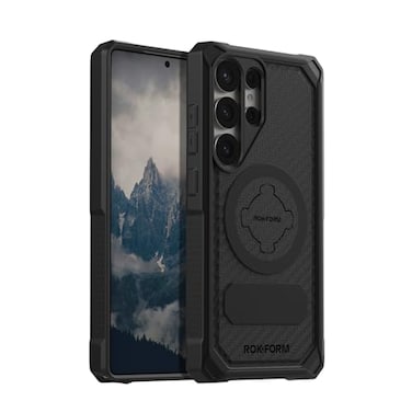 ROKFORM Rugged Protective Case Compatible with Galaxy S25 Ultra Magnetic Cover with Twist Lock DropTested Armor Black
