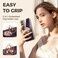 Nonional for Samsung Galaxy A16 5G Case with 2 Pack Screen Protector 360 Rotatable Ring Holder Luxury Hearts Pattern Plating Gold Edge Slim Soft Phone Cover Case for Galaxy A16 Purple