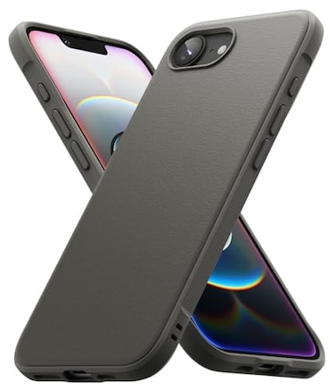 Ringke Onyx for iPhone 17e Case and iPhone 16e Case Feels Good in The Hand Oil Dirt Resistant Individual Lens Covers for Cameras NonSlip Enhanced Grip Lightweight Cover Gray