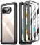 Poetic Guardian Case for Google Pixel 9A 5G 2025 Builtin Screen Protector Work with Fingerprint ID 2 Front Frame Wireless Charge Full Body Shockproof Rugged Clear Cover Case BlackClear