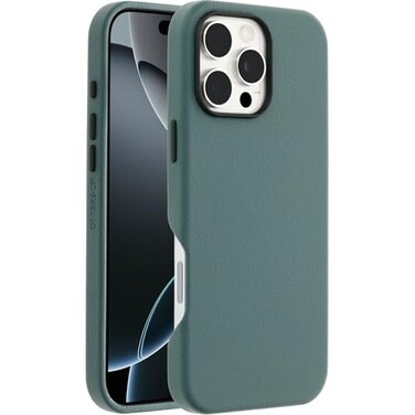 OtterBox Symmetry Series Cactus Leather MagSafe Case for iPhone 16 Pro Max Shockproof Drop Proof Protective Thin Case 3X Tested to Military Standard Green
