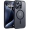 TOCOL Magnetic for iPhone 15 Pro Case Upgraded Full Camera Protection Compatible with Magsafe Drop Protection Translucent Matte Back Phone Cover 61Inch Black