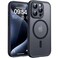 TOCOL Magnetic for iPhone 15 Pro Case Upgraded Full Camera Protection Compatible with Magsafe Drop Protection Translucent Matte Back Phone Cover 61Inch Black