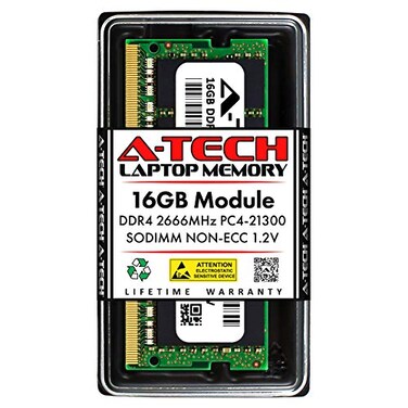 A-Tech ATech 16GB RAM Replacement for CT16G4SFRA266 DDR4 2666MHz PC421300 PC42666V CL19 SODIMM 12V NonECC SODIMM 260Pin Laptop Notebook Memory Module