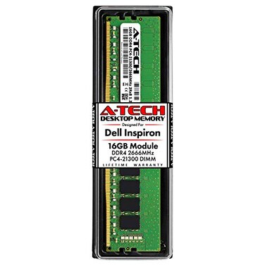 A-Tech ATech 16GB RAM for Dell Inspiron 3470 3471 3670 3671 5680 DDR4 2666MHz DIMM PC421300 288Pin NonECC UDIMM Desktop Memory Upgrade Module