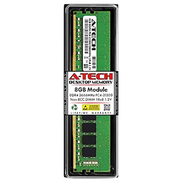A-Tech ATech 8GB RAM Replacement for Samsung M378A1K43CB2CTD DDR4 2666MHz PC421300 1Rx8 12V UDIMM NonECC 288Pin DIMM Memory Module