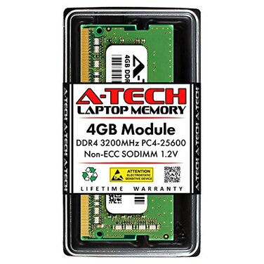 A-Tech ATech 4GB DDR4 3200 MHz SODIMM PC425600 PC43200AA CL22 NonECC Laptop RAM Memory Module