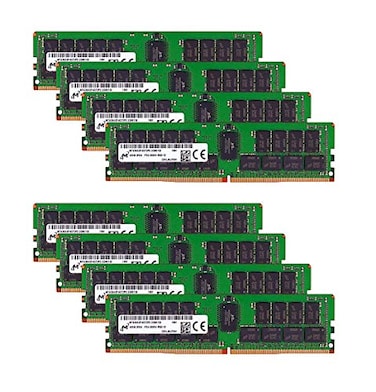 Micron Memory Bundle with 256GB 8 x 32GB DDR4 PC421333 2666MHz RDIMM 8 x MTA36ASF4G72PZ2G6E1 Dual Ranked Registered ECC Memory