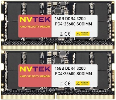 NVTEK 32GB 2X16GB DDR4 3200MHz PC425600 SODIMM 2Rx8 12V CL22 260PIN NonECC Laptop PC Computer Memory