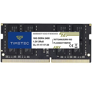 Timetec 16GB DDR4 2400MHz PC42400T PC419200 SODIMM Laptop RAM 260Pin 12V CL17 NonECC Unbuffered Memory Module for Laptop Notebook Mini PC AllinOne