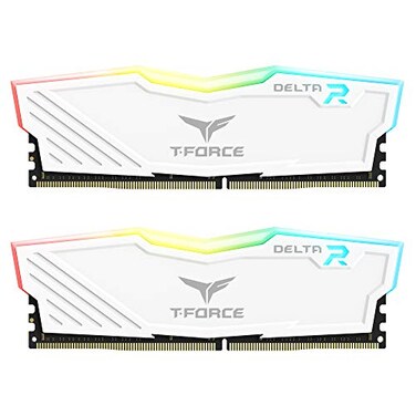 TEAMGROUP TForce Delta RGB DDR4 16GB 2x8GB 3200MHz PC425600 CL16 Desktop Memory Module ram White TF4D416G3200HC16CDC01