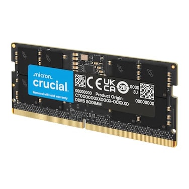 Crucial 16GB DDR5 RAM 4800MHz CL40 Laptop Memory SODIMM 262Pin Module Compatible with 12th Gen Intel Core CT16G48C40S5
