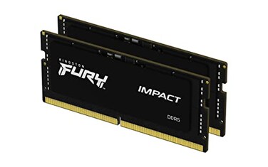 Kingston FURY Impact 64GB 2x32GB 5600MTs DDR5 CL40 Laptop Memory Kit of 2 Lower Power Comsumption Intel XMP 30 Plug N Play KF556S40IBK264