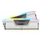 CORSAIR Vengeance RGB DDR5 RAM 32GB 2x16GB Up to 6400MHz CL364848104 135V Intel XMP 30 Desktop Computer Memory White CMH32GX5M2B6400C36W