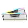 CORSAIR Vengeance RGB DDR5 RAM 32GB 2x16GB Up to 6400MHz CL364848104 135V Intel XMP 30 Desktop Computer Memory White CMH32GX5M2B6400C36W
