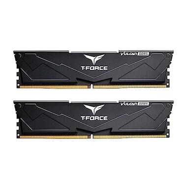 TEAMGROUP TForce Vulcan DDR5 32GB 2x16GB 6400MHz PC551200 CL32 Desktop Memory Module Ram for 600 700 Series Chipset XMP 30 Black FLBD532G6400HC32ADC01
