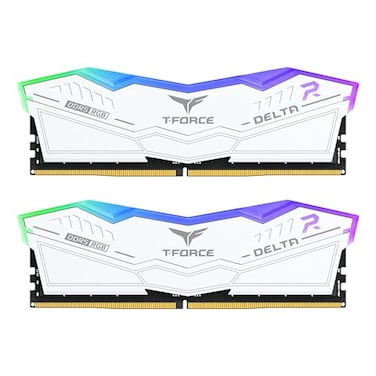 TEAMGROUP TForce Delta RGB DDR5 Ram 32GB 2x16GB 6000MHz PC548000 CL38 Intel XMP 30 AMD Expo Compatible Desktop Memory Module Ram White FF4D532G6000HC38JDC01