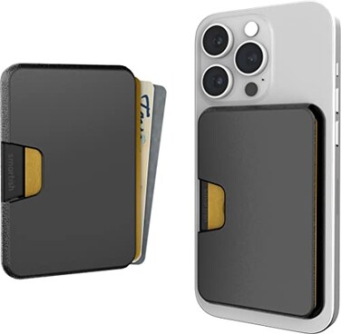 Smartish iPhone MagSafe Wallet Side Hustle Hard Shell Slim Detachable Magnetic Card Holder Holds 3 Cards Cash for Apple iPhone 171615141312 Black Tie Affair