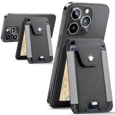 HiWe for MagSafe Wallet 9Card Holder RFID Blocking Privacy Flap Strong Magnet for iPhone 1217 Series ID Window 3 Slot