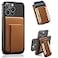 LDSXAY for MagSafe Wallet Magnetic Phone Wallet with Adjustable Stand Money Clip for iPhone 171615141312 Pro Max Plus 10 Cards Holder Vegan Leather Brown