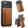 LDSXAY for MagSafe Wallet Magnetic Phone Wallet with Adjustable Stand Money Clip for iPhone 171615141312 Pro Max Plus 10 Cards Holder Vegan Leather Brown