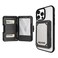 Pelican iPhone MagSafe Wallet with RFID Blocking Military STD SnapOn Magnetic Phone Wallet for Card Cash Detachable Phone Card Holder for iPhone 17 Pro Max161514Pixel 10 Brushed Titanium