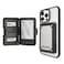 Pelican iPhone MagSafe Wallet with RFID Blocking Military STD SnapOn Magnetic Phone Wallet for Card Cash Detachable Phone Card Holder for iPhone 17 Pro Max161514Pixel 10 Brushed Titanium