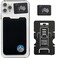Gecko Travel Tech A Card Holder Phone Wallet Stick on Credit Card Holders Universal to Any Cell Phone Mountain