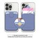 Sinjimoru Pull Eject Magnetic Wallet for iPhone Vegan Leather Magnetic Card Holder Compatible with MagSafe Wallet MPull Tab Wallet Lavender