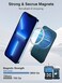 Miroddi MagSafe AirTag Holder Card Holder for iPhone 15141312 Series Leather Wallet with RFID Protection Blue