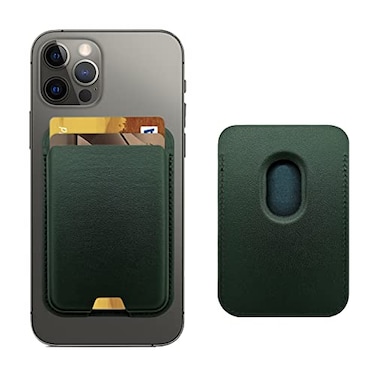 iLodn Magnetic Wallet Compatible with MagSafe for iPhone 17 16 15 14 13 12 Pro Max Air Plus Model Mag 3 Safe Card Holder Stick on Accessories for Cell Phone Case Forest