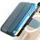 Sinjimoru Pull Eject Magnetic Wallet for iPhone Finger Grip for MagSafe Card Holder Compatible with MagSafe Wallet MPull Tab Band Marine Blue