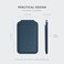 Satechi Magnetic Magsafe Wallet Double Flap Stand Card Holder 4 Slots with Front NFC PassThrough Adjustable Phone Attachment for iPhone 171615141312 Travel Accessory Dark Blue
