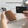 Sinjimoru Pull Eject Magnetic Wallet for iPhone Finger Grip for MagSafe Card Holder Compatible with MagSafe Wallet MPull Tab Band Brown