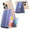 Sinjimoru Pull Eject Magnetic Wallet for iPhone 3Card Holder with Adjustable Stand Compatible with MagSafe Lavender
