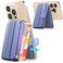 Sinjimoru Pull Eject Magnetic Wallet for iPhone 3Card Holder with Adjustable Stand Compatible with MagSafe Lavender
