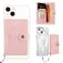 ZICISI Magnetic Wallet with 5 Card Holders Compatible with MagSafe for iPhone 17161514 Pro Max14 Pro14 Plus1312 Series with RFID ProtectedVegan LeatherPink
