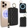 SunYoo Compatible with MagSafe WalletMagnetic Phone Wallet Card Holder for iPhone 1716 Pro Max15 Pro14 Plus1312 SeriesPU Leather Zipper Pocket Adjustable StandBlack