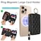 SunYoo Compatible with MagSafe WalletMagnetic Phone Wallet Card Holder for iPhone 1716 Pro Max15 Pro14 Plus1312 SeriesPU Leather Zipper Pocket Adjustable StandBlack