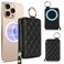 SunYoo Compatible with MagSafe WalletMagnetic Phone Wallet Card Holder for iPhone 1716 Pro Max15 Pro14 Plus1312 SeriesPU Leather Zipper Pocket Adjustable StandBlack