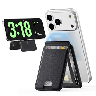 iWALK Stronger Magnetic Wallet Upgraded for MagSafe Wallet RFID Blocking 5 Card Holder with Adjustable Stand Slim Leather Phone Wallets for iPhone 171615141312 Series iPhone Wallets