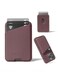Mujjo Full Leather Magnetic Wallet for iPhone ThreeCard EasyAccess Design Made from Luxurious Leather Microfiber Slim Secure Design Bronze Red