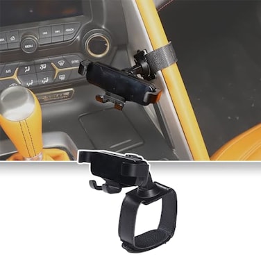 Qiosreui Phone Holder for Chevrolet Corvette C7 20142019 Center Contral Handle Grab Cell Phone Holder Mount Dash Clip Center Console HandsFree Mobile Phone Stand Clamp Navigation Bracket Accessories B
