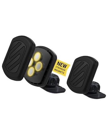 Scosche MXDM Magnetic Phone Holders for Your Car Dashboard Cell Phone Holder with Extra Strong Magnet and Thick Metal Plate Car Mount Cellphone Stand Compatible with iPhone Samsung and More 2 Pack